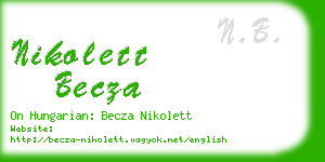 nikolett becza business card